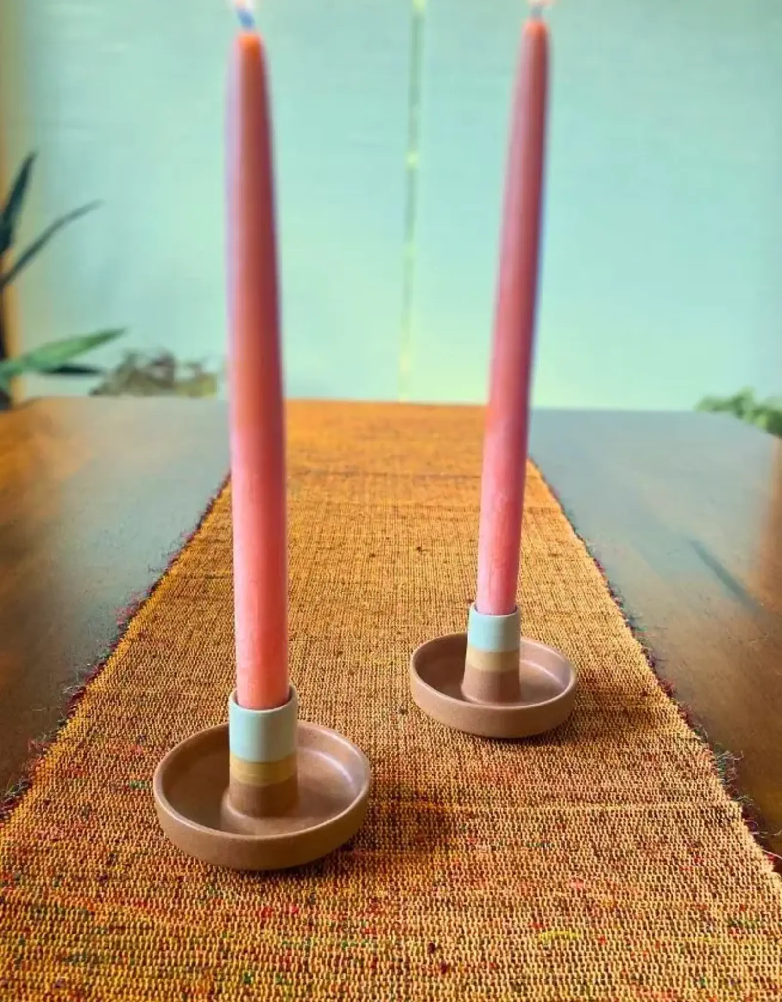 India Candle Holder Colorful Ceramic - Nepal