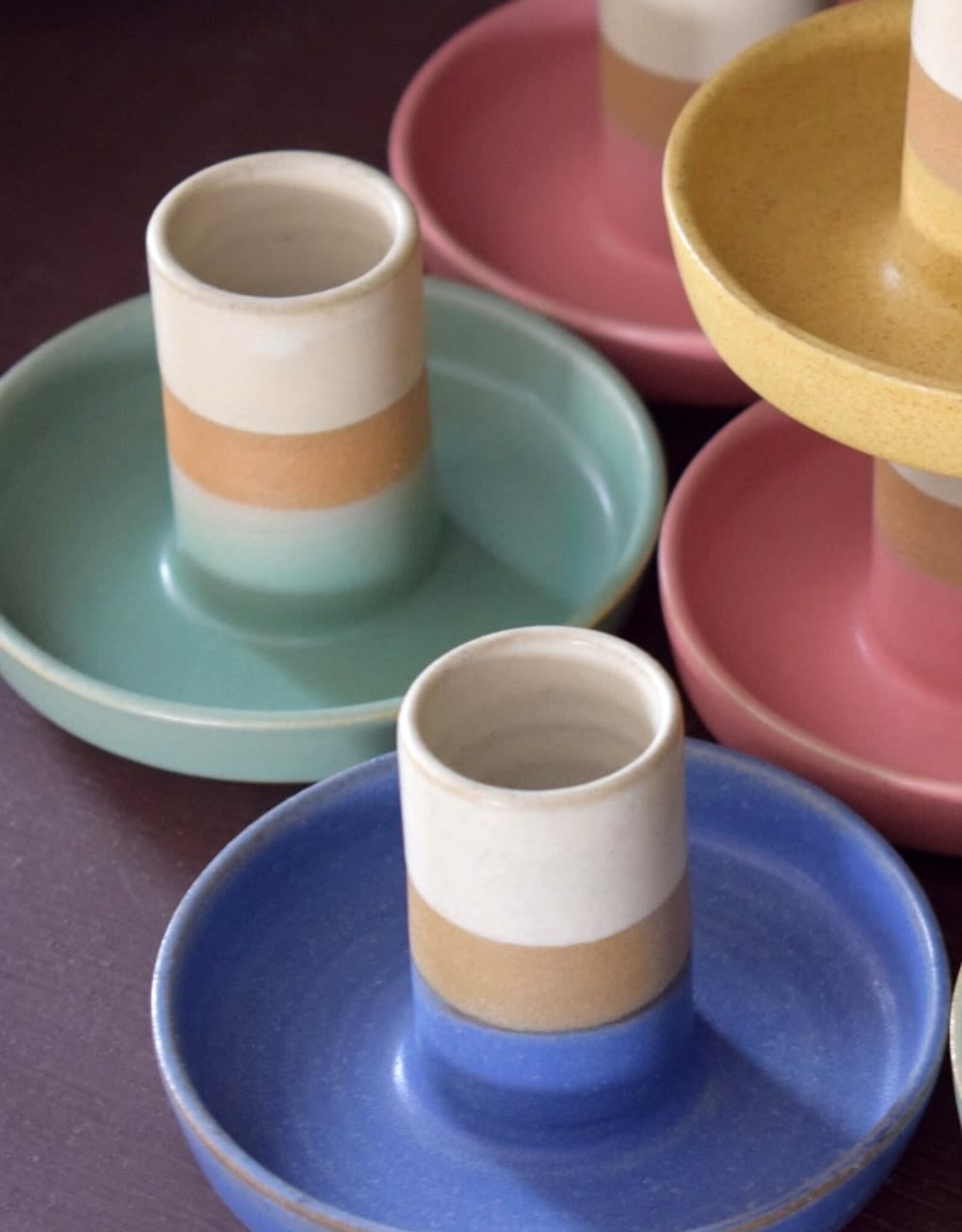 India Candle Holder Colorful Ceramic - Nepal