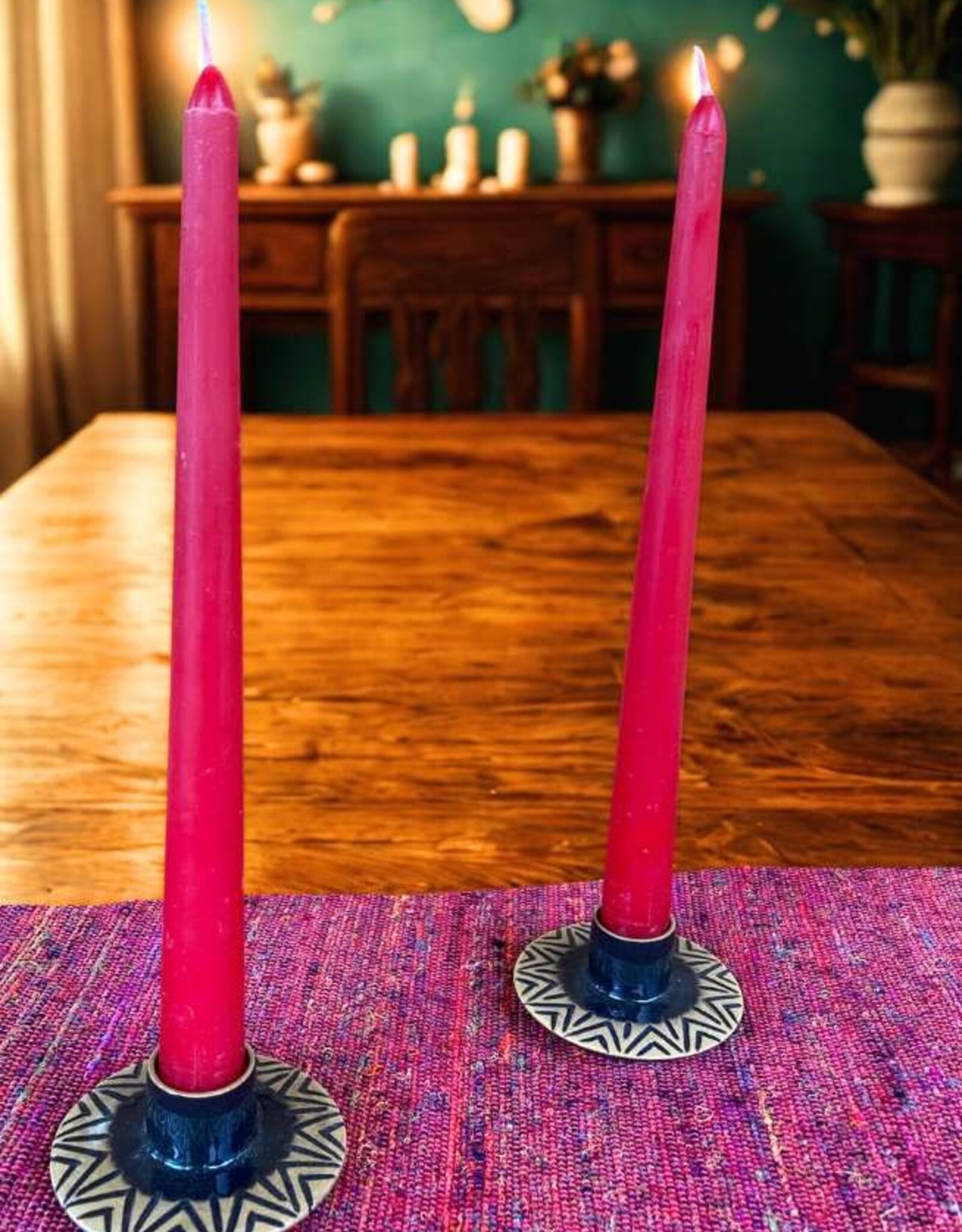 India Candle Holder with Mountain Design - Nepal