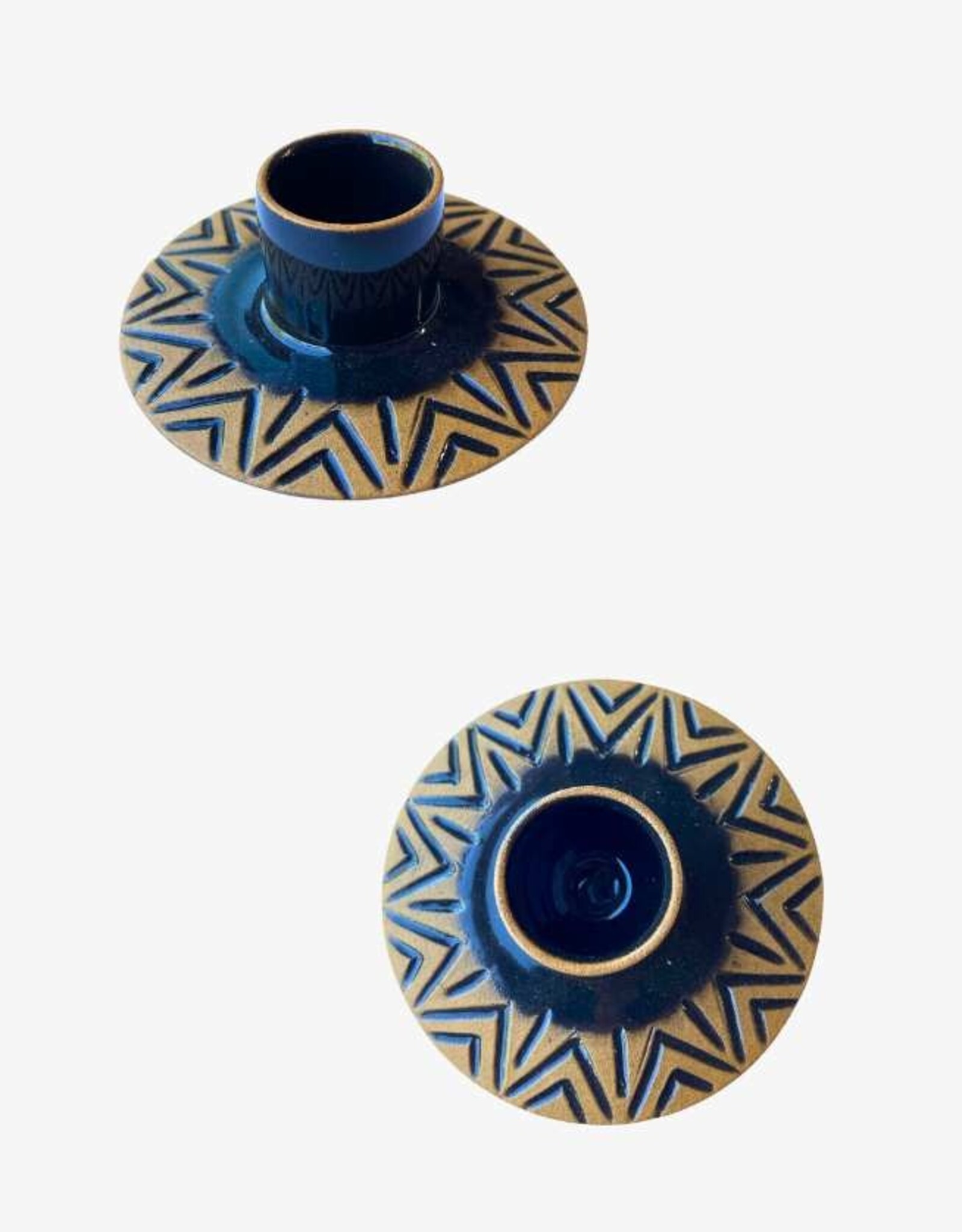 India Candle Holder with Mountain Design - Nepal