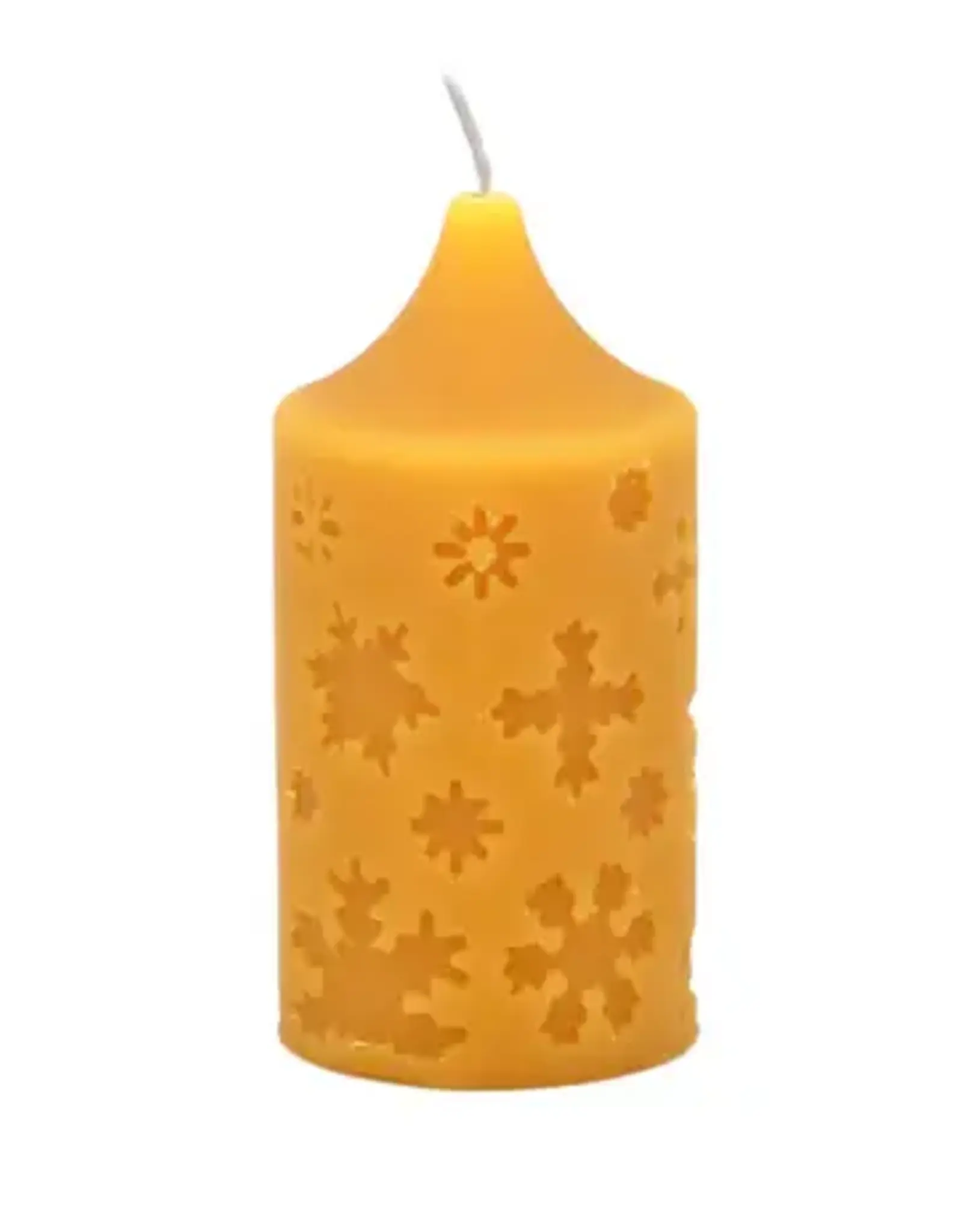 Canada Candle  Small Pillar Snowflake Natural  - Canada