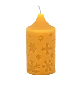 Canada Candle  Small Pillar Snowflake Natural  - Canada
