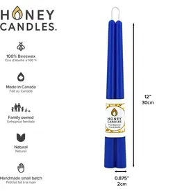 Canada Candle 12" Taper Pair Blue - Canada