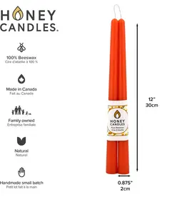 Canada Candle 12" Taper Pair Tangerine - Canada