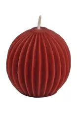 Canada Candle Fluted Sphere Burgundy - Canada