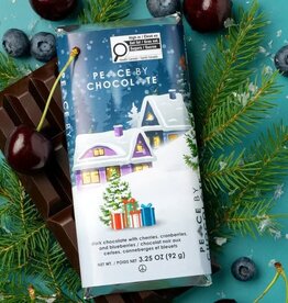 Canada Holiday Bar Dark Chocolate with Cherries, Cranberries and Blueberries 92g - Peace By Chocolate