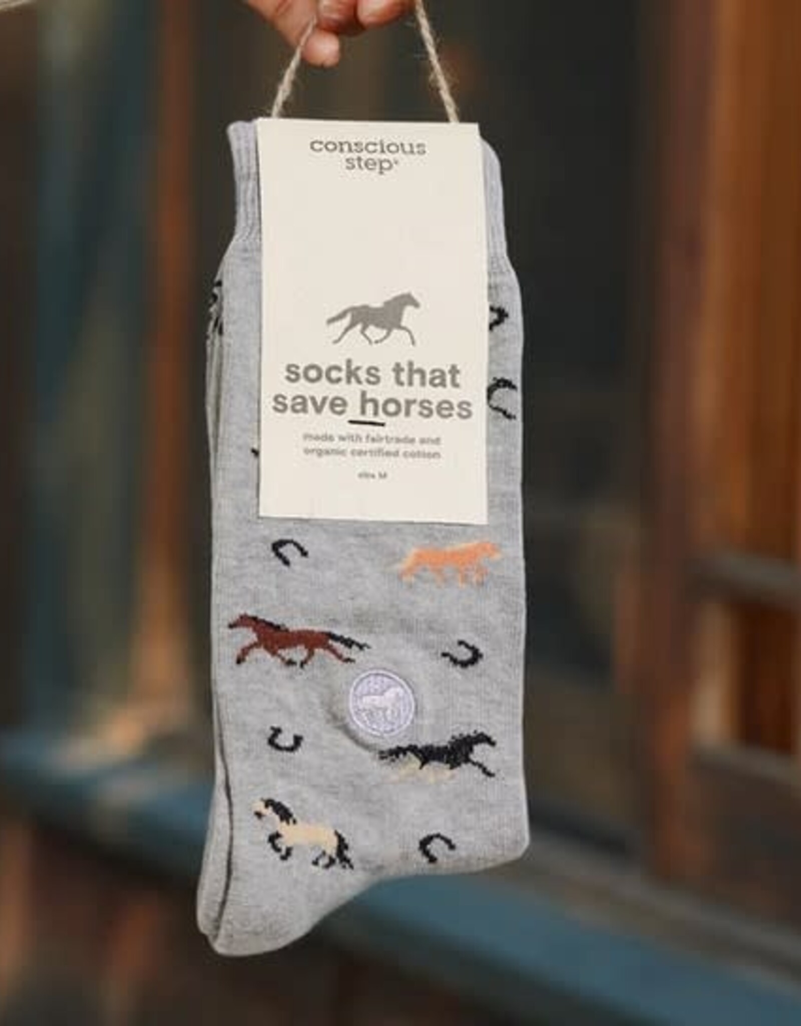 India Socks That Save Horses Grey M - India