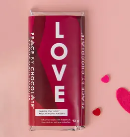 Canada Love Bar Milk Chocolate Hazelnuts Bar 92g  - Peace By Chocolate