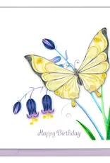 Vietnam Quilling Card Happy Birthday Butterfly and Bluebells - Vietnam