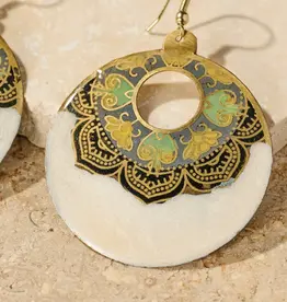 India Earrings Mandir Enamel -India