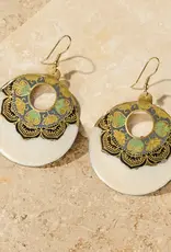 India Earrings Mandir Enamel -India