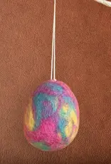 Nepal Felt Easter Egg Multi Color  Handcrafted - Nepal