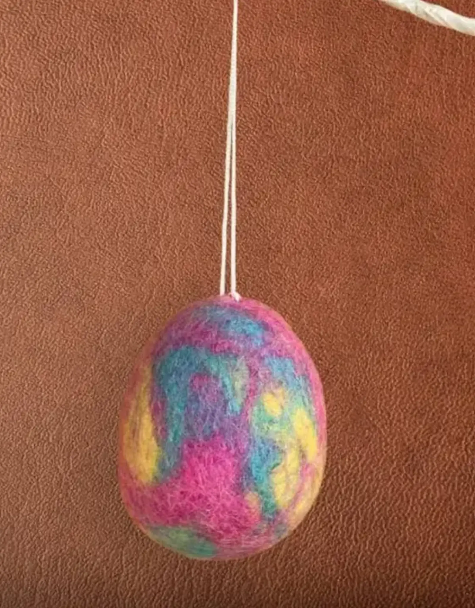 Nepal Felt Easter Egg Multi Color  Handcrafted - Nepal