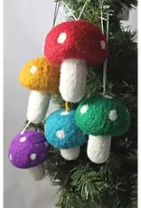 Nepal Felt Mushroom Ornament - Nepal