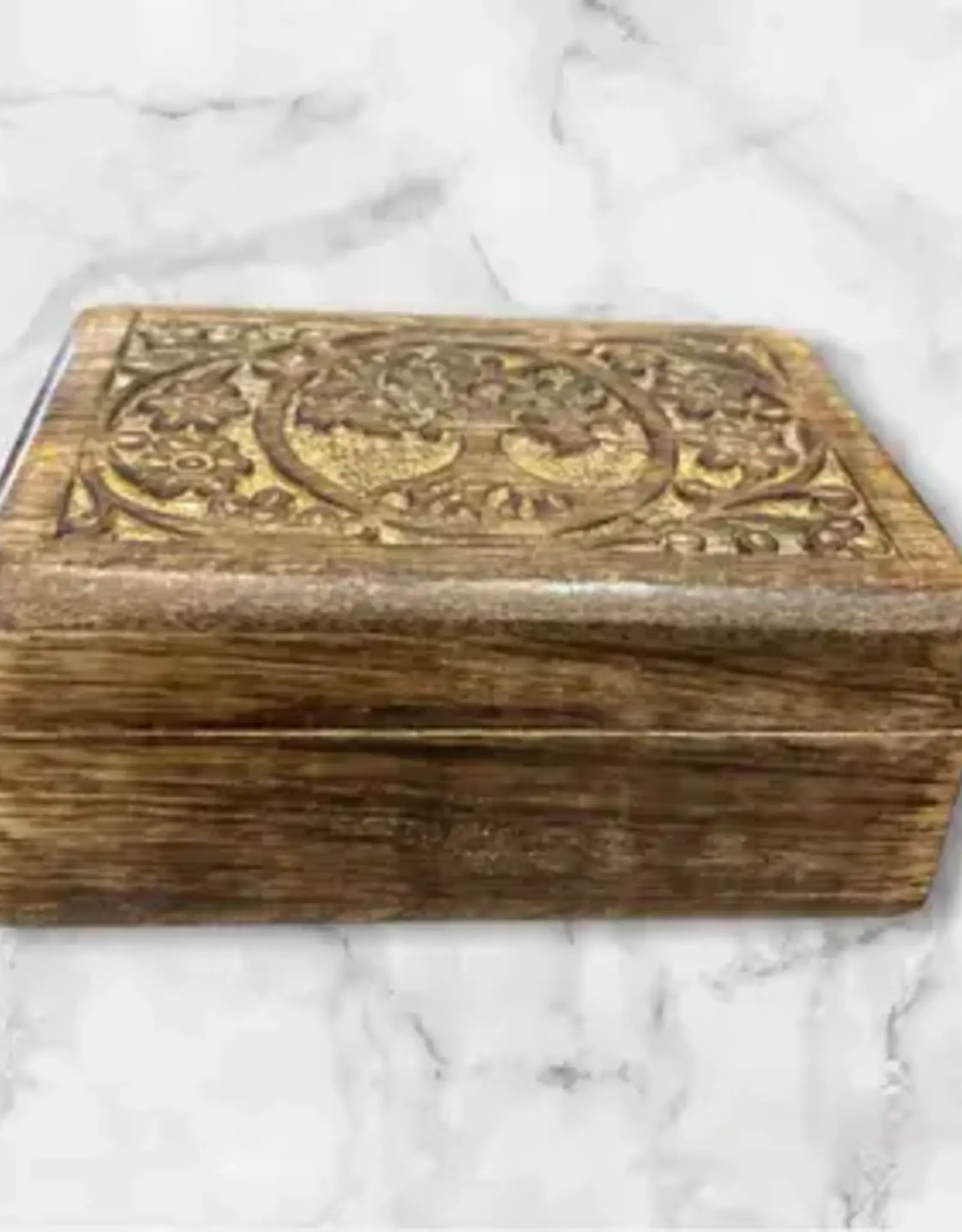 India Keepsake Tree of Life Wood Box - India