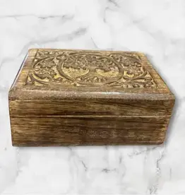 India Keepsake Tree of Life Wood Box - India