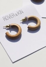 India Earrings Wood Essential Hoops - India