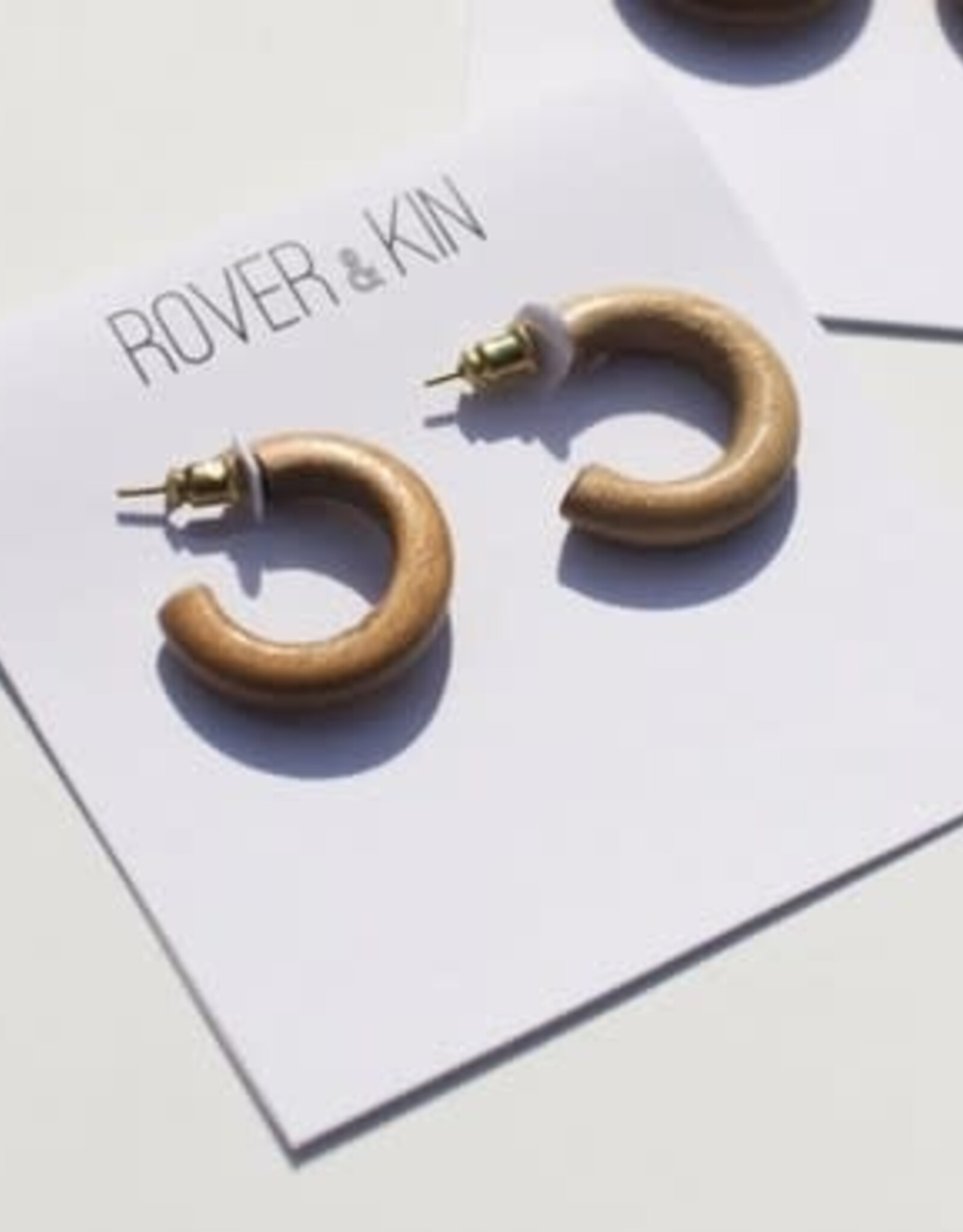 India Earrings Wood Essential Hoops - India