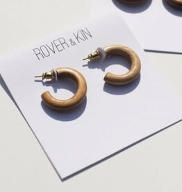 India Earrings Wood Essential Hoops - India