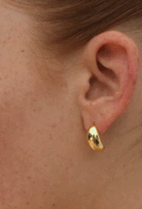 India Earrings Luxe Gold Huggie - India