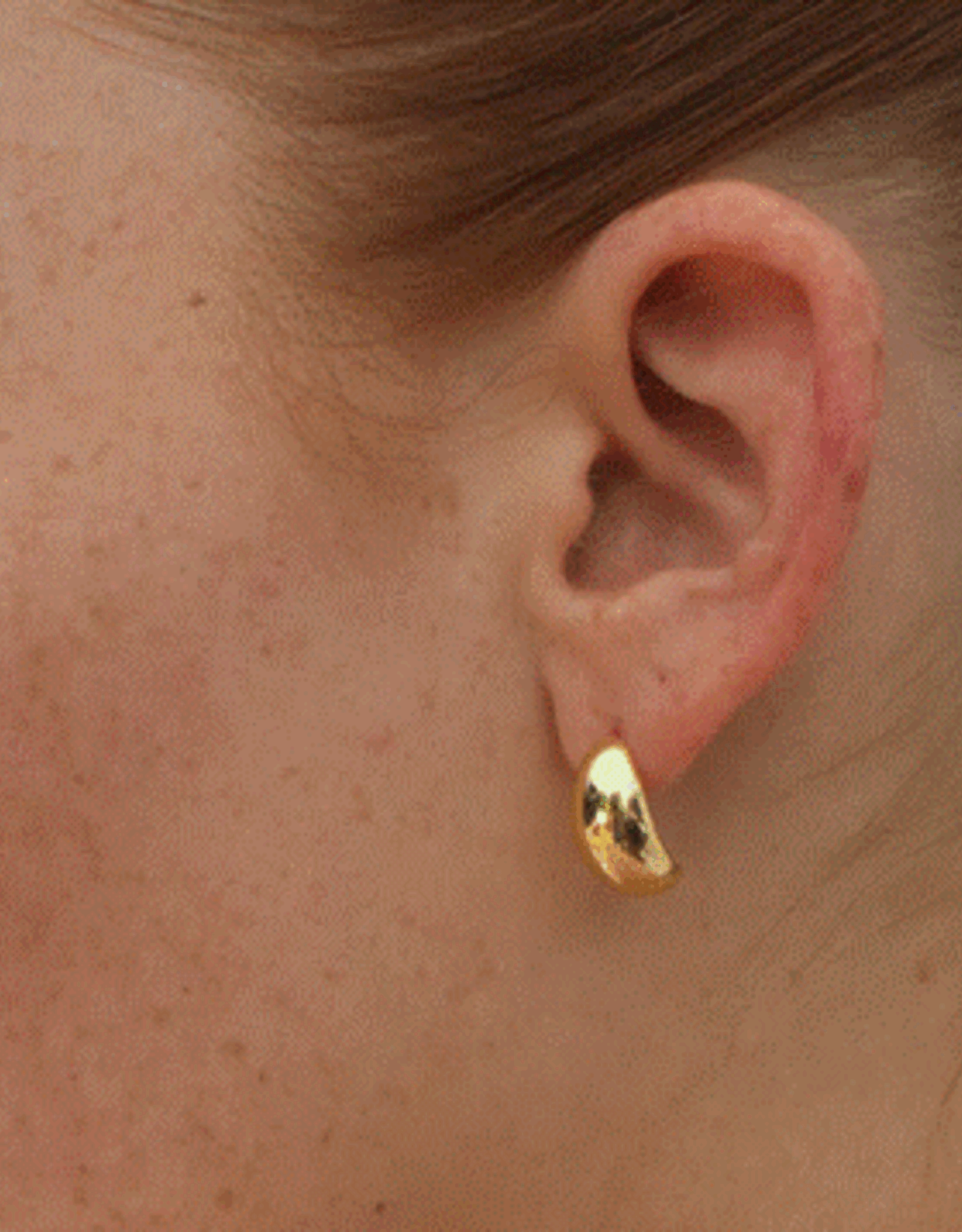 India Earrings Luxe Gold Huggie - India