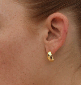 India Earrings Luxe Gold Huggie - India