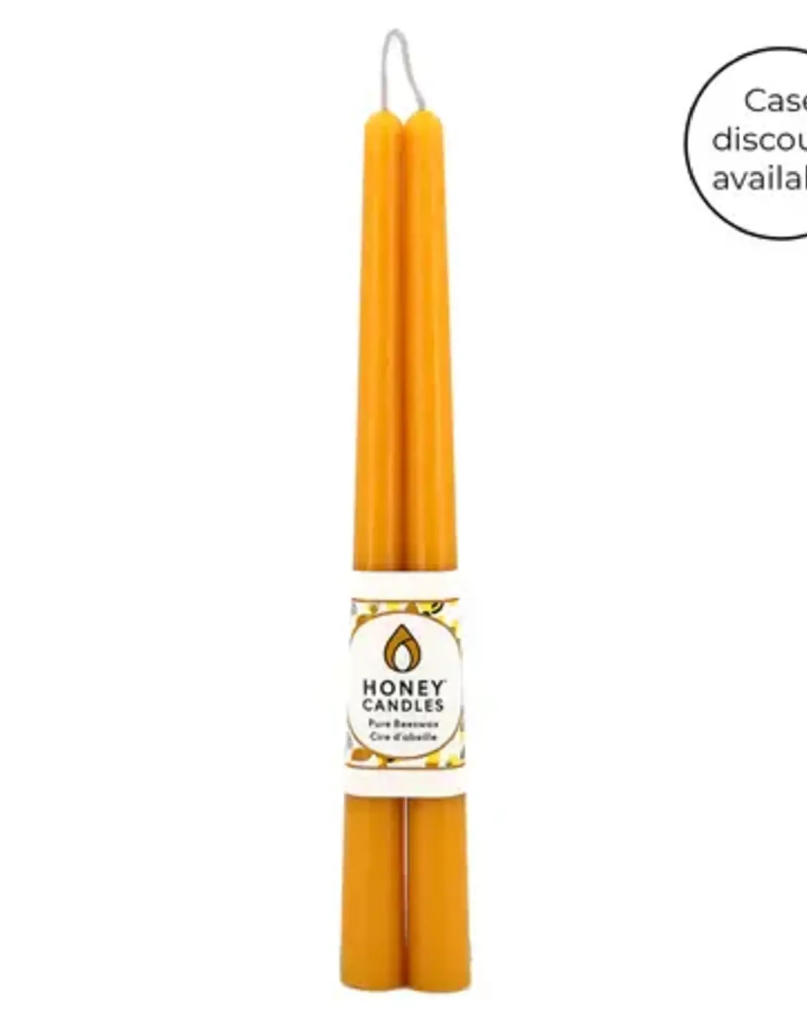 Canada Candle  Honey 12" Single Taper 100% Pure Beeswax  - Canada