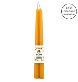 Canada Candle  Honey 12" Single Taper 100% Pure Beeswax  - Canada
