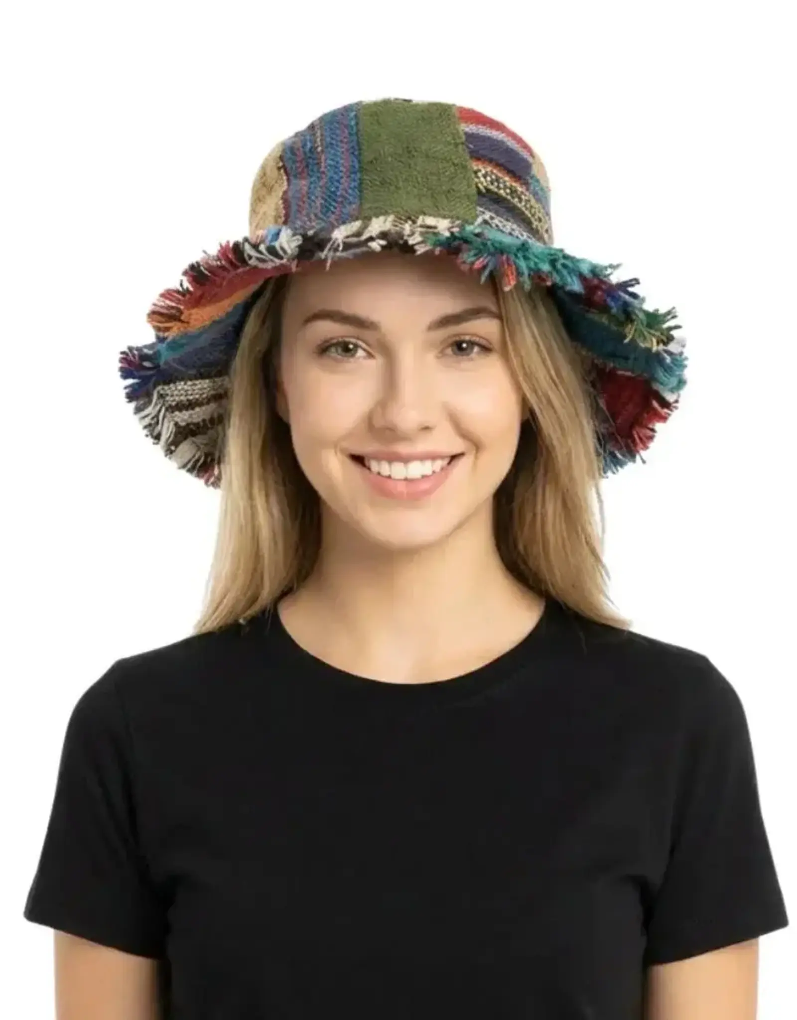 Nepal Hat Hemp Cotton Patchwork  - Nepal