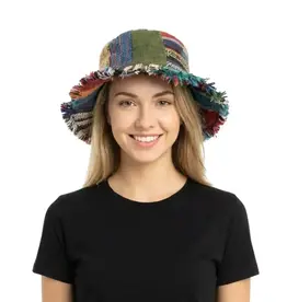 Nepal Hat Hemp Cotton Patchwork  - Nepal