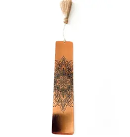 India Bookmark Etched Mandala Copper - India