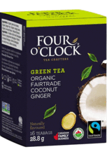 Canada Tea Coconut Ginger Green Tea Organic Fair Trade Four O'Clock