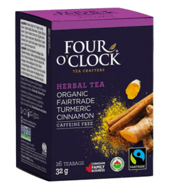 Canada Tea Turmeric Cinnamon Organic Fair Trade Four O'Clock