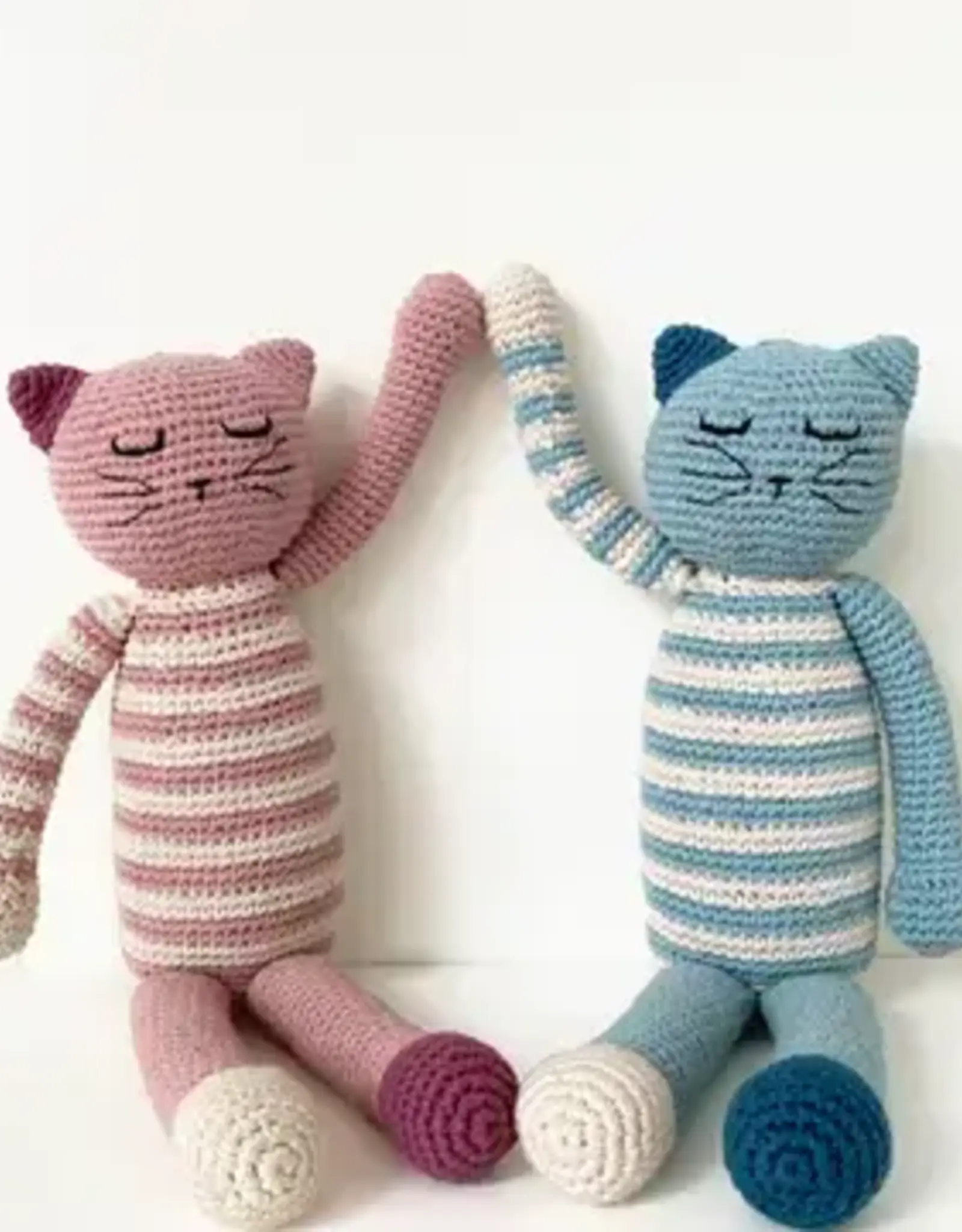 Bangladesh Sleeping Kitten Handmade Plush Toy Organic Cotton Crochet - Bangladesh