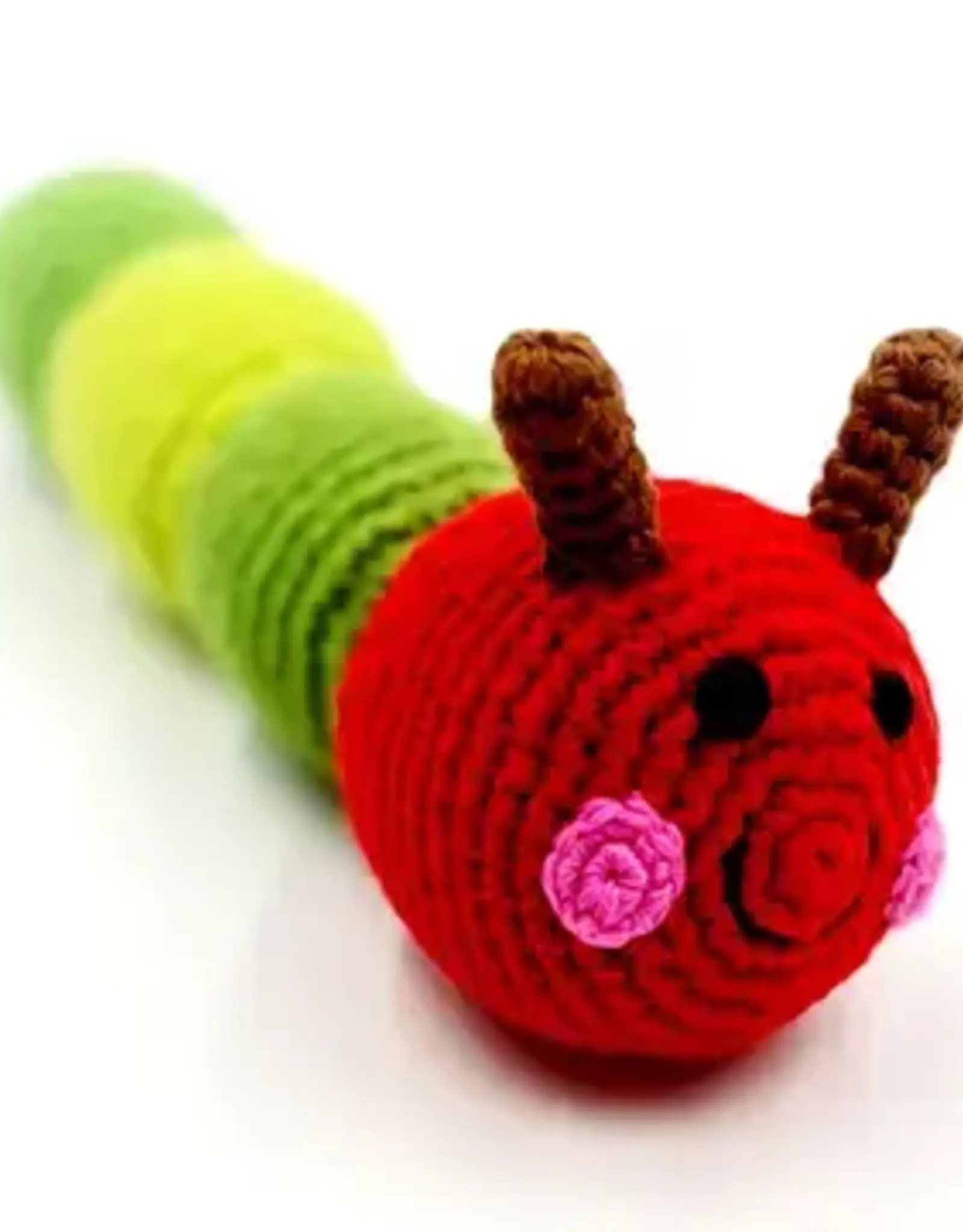 Bangladesh Caterpillar Rattle Handmade Plush Toy Organic Cotton Crochet - Bangladesh