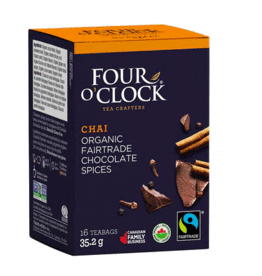 Canada Tea Chai Chocolate Spices Organic Fair Trade Four O'Clock
