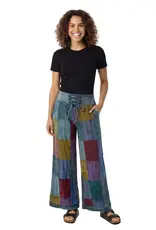 Nepal Pants Rastra Patchwork Teal L - Nepal