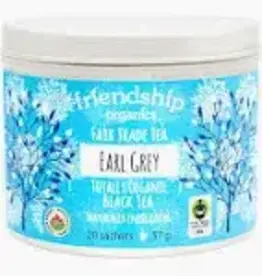 India Tea Earl Grey Black Sachets Tin Friendship Organics