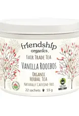 India Tea Vanilla Rooibos Sachets Tin Friendship Organics