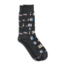 India Socks That Give Books Gray S - India