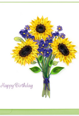 Vietnam Quilling Card Happy Birthday Sunflowers Bouquet - Vietnam