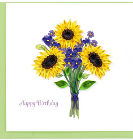 Vietnam Quilling Card Happy Birthday Sunflowers Bouquet - Vietnam