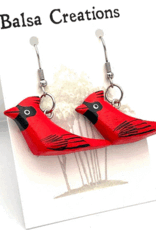 Nicaragua Earrings  Cardinal Balsa - Nicaragua