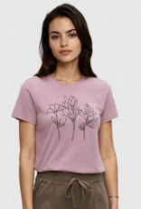 Canada T-Shirt W Summer Flora Pink Sand Meteorite Medium