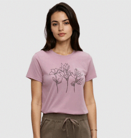 Canada T-Shirt W Summer Flora Pink Sand Meteorite Medium