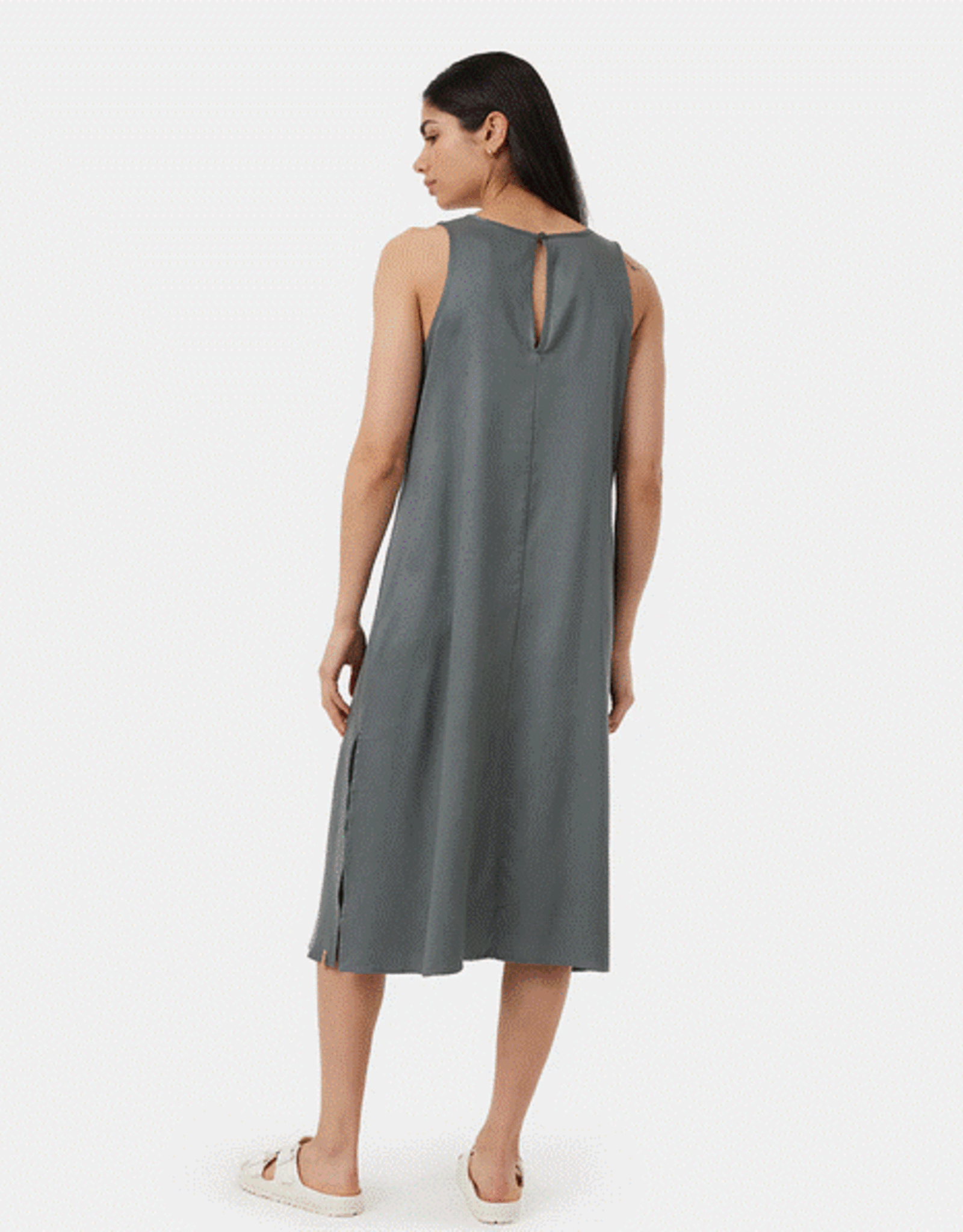 Canada Dress W Tencel Midi Light Urban Green XLarge