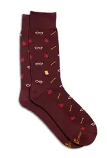 India Socks That Give Books Red S - India