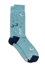 India Socks That Support Women's Equality Blue, Moons  S- India