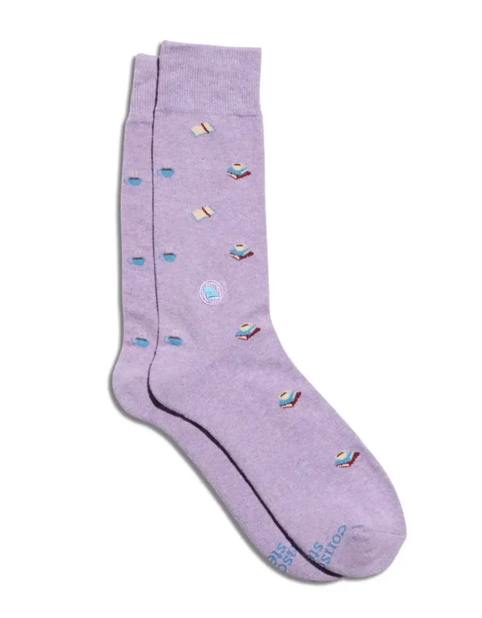 India Socks That Give Books S Purple - India