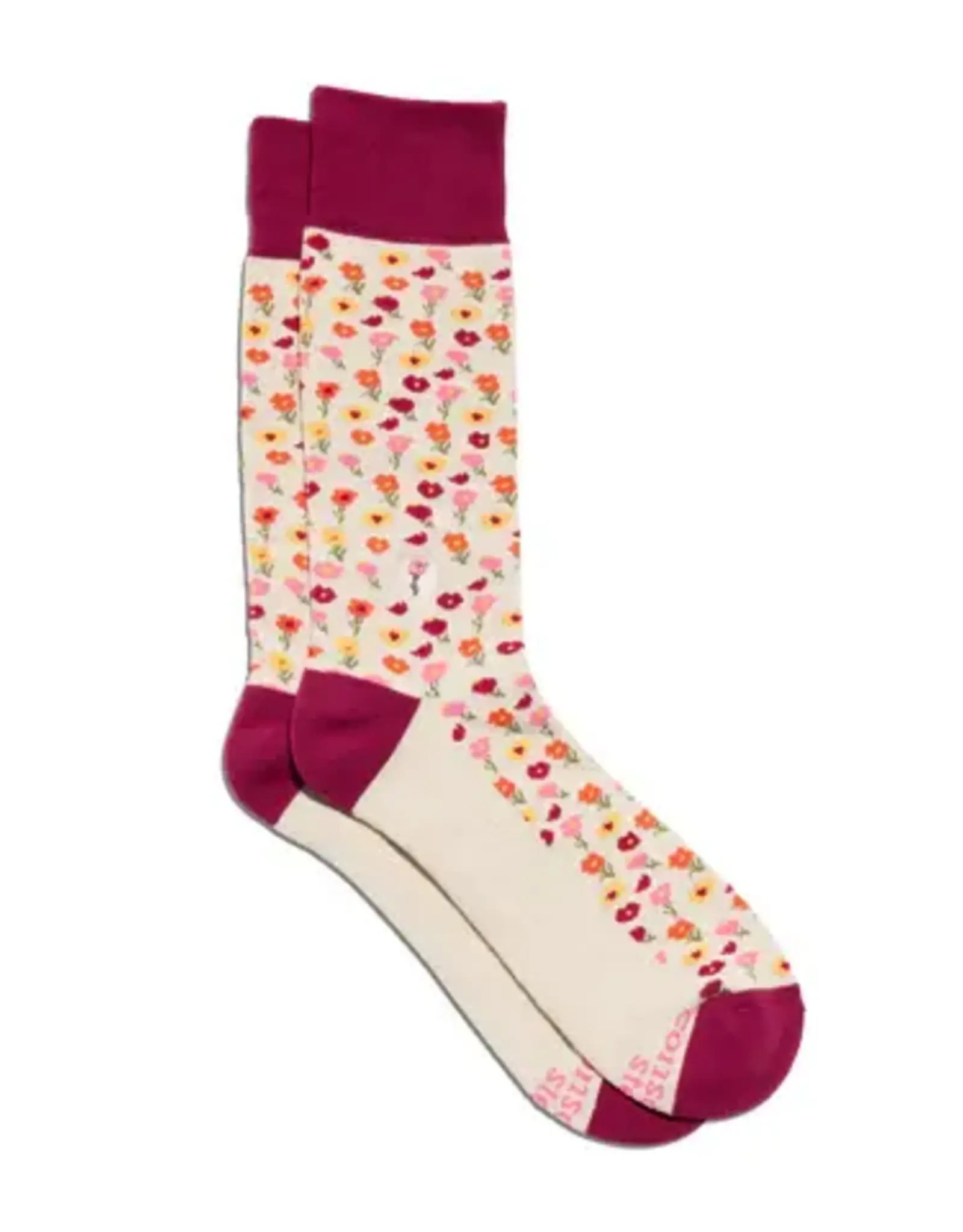 India Socks That Support Women's Equality Floral  S- India